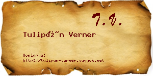 Tulipán Verner névjegykártya